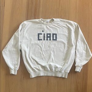 Clare V Ciao Cream Sweatshirt M